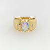 Crystal Opal Diamond Ring