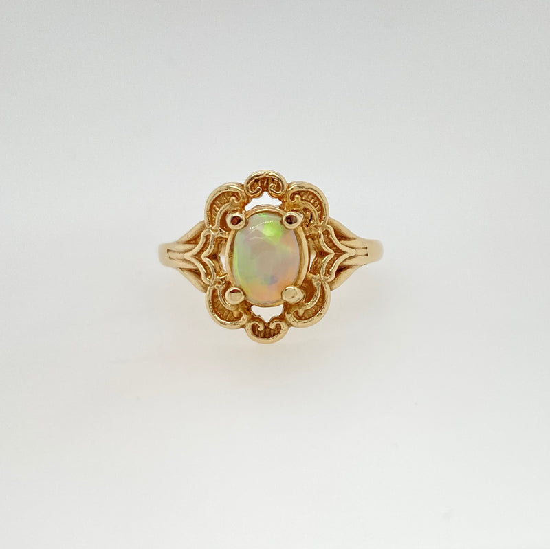 Vintage Crystal Opal Ring