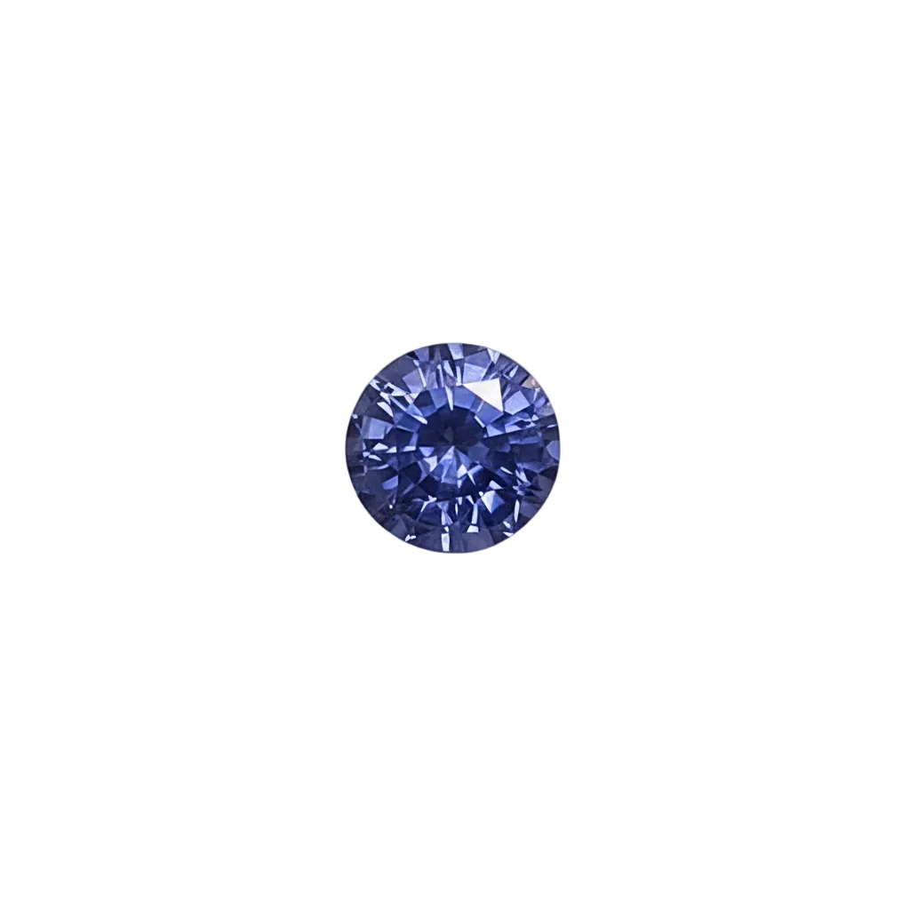 1.53ct Round Ceylon Purplish Blue Sapphire