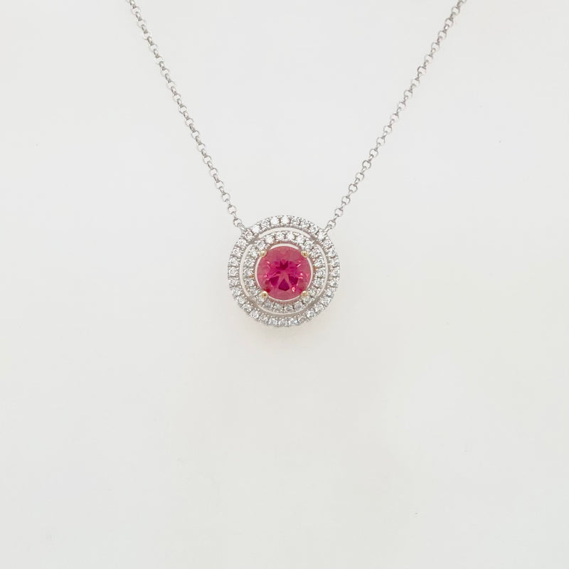 Tourmaline Diamond Necklace