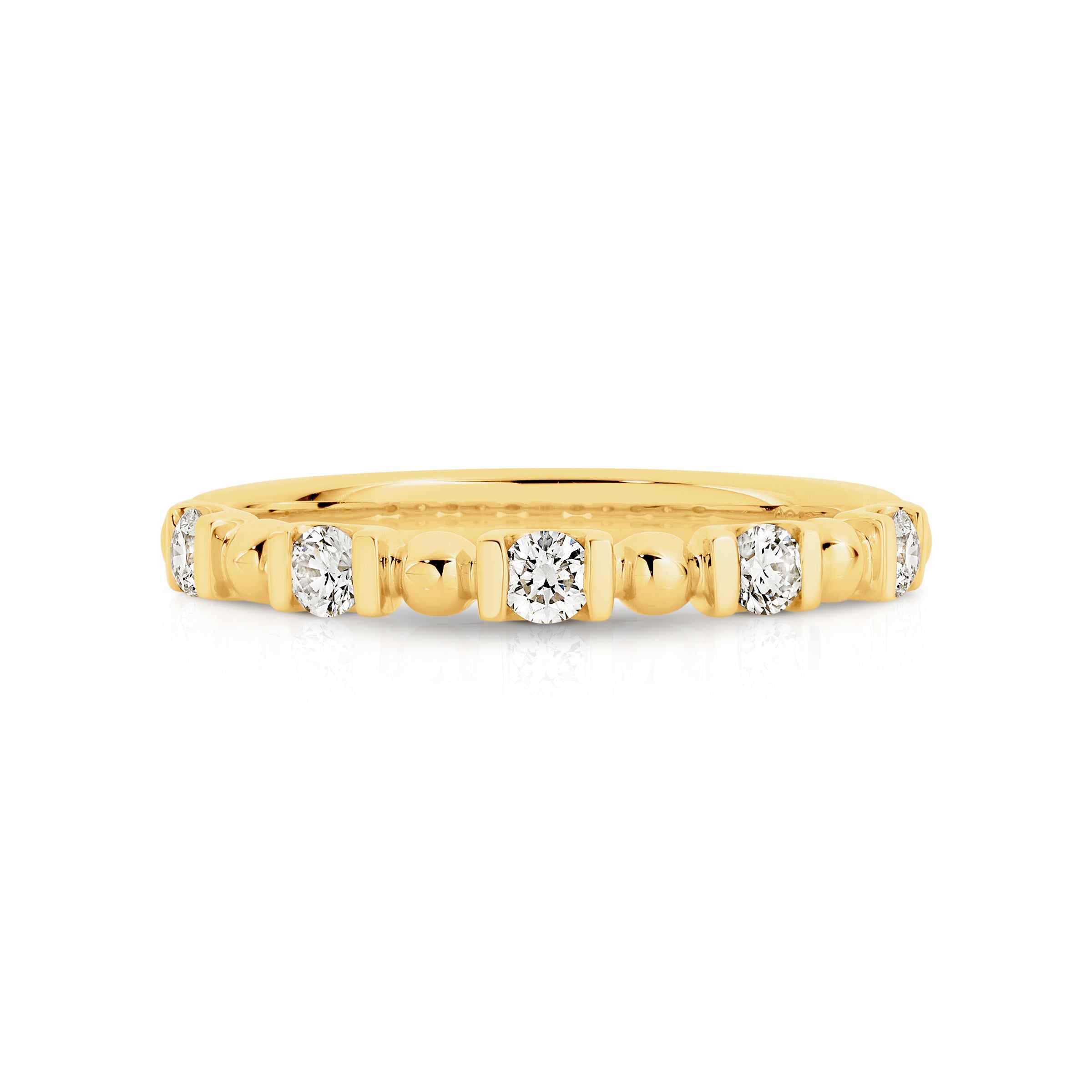 Diamond Wedding Band Ring in 18ct Gold