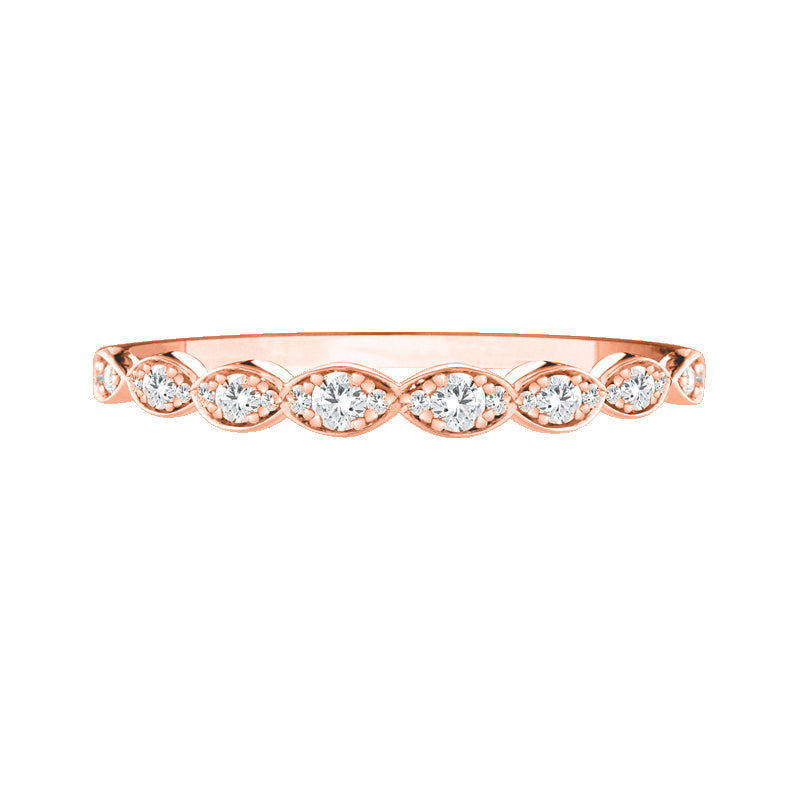 Diamond Wedding Band in 18ct White, Rose or Yellow Gold