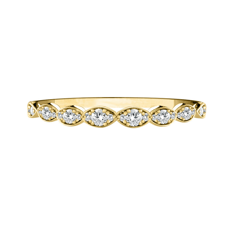 Diamond Wedding Band in 18ct White, Rose or Yellow Gold