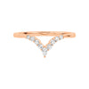 V- Shape Wedder Band in 18ct Gold