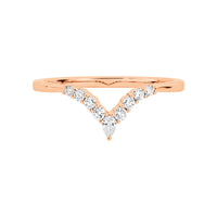 V- Shape Wedder Band in 18ct Gold