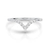 V- Shape Wedder Band in 18ct Gold
