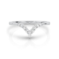 V- Shape Wedder Band in 18ct Gold