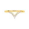 V- Shape Wedder Band in 18ct Gold