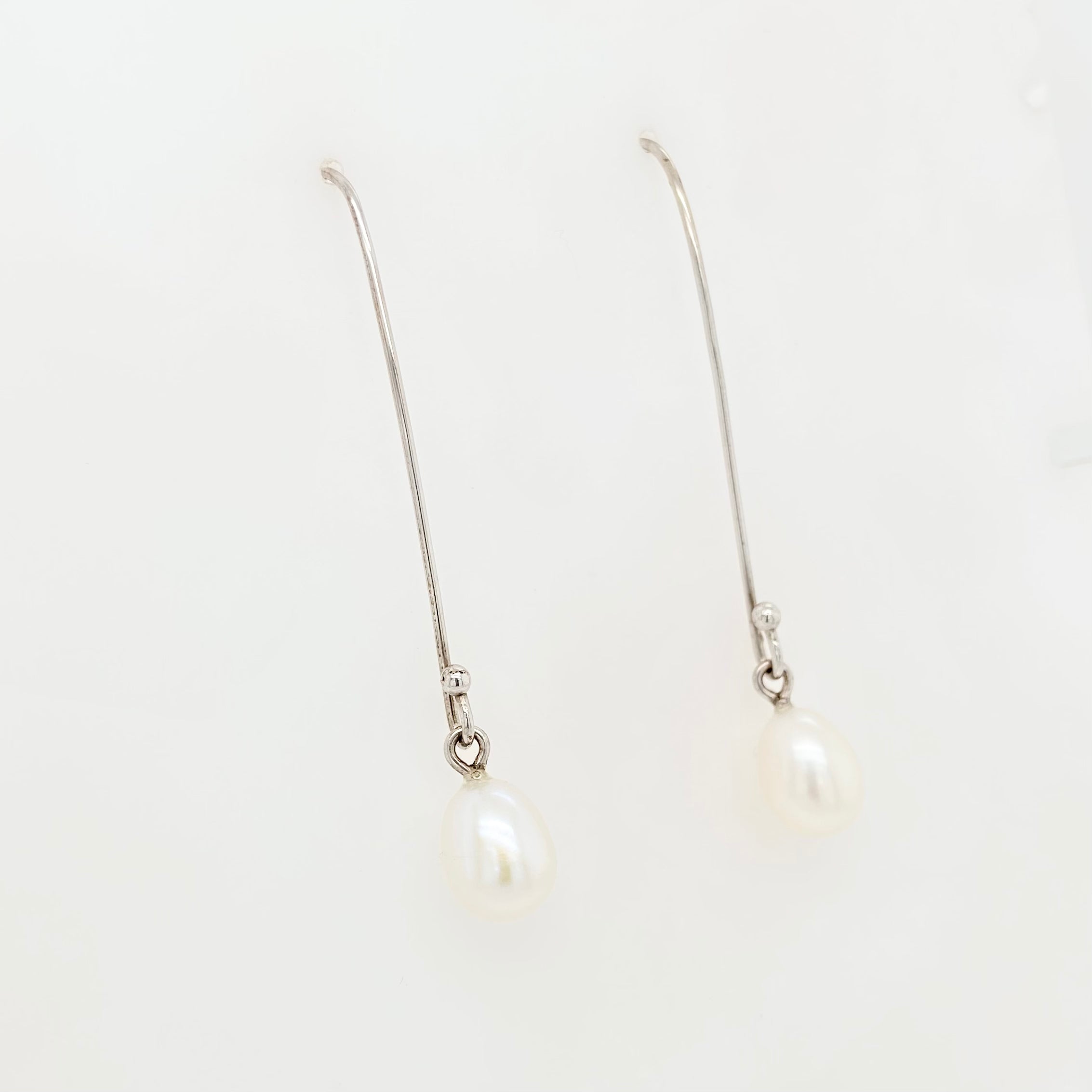 Pearl Long Hook Earrings