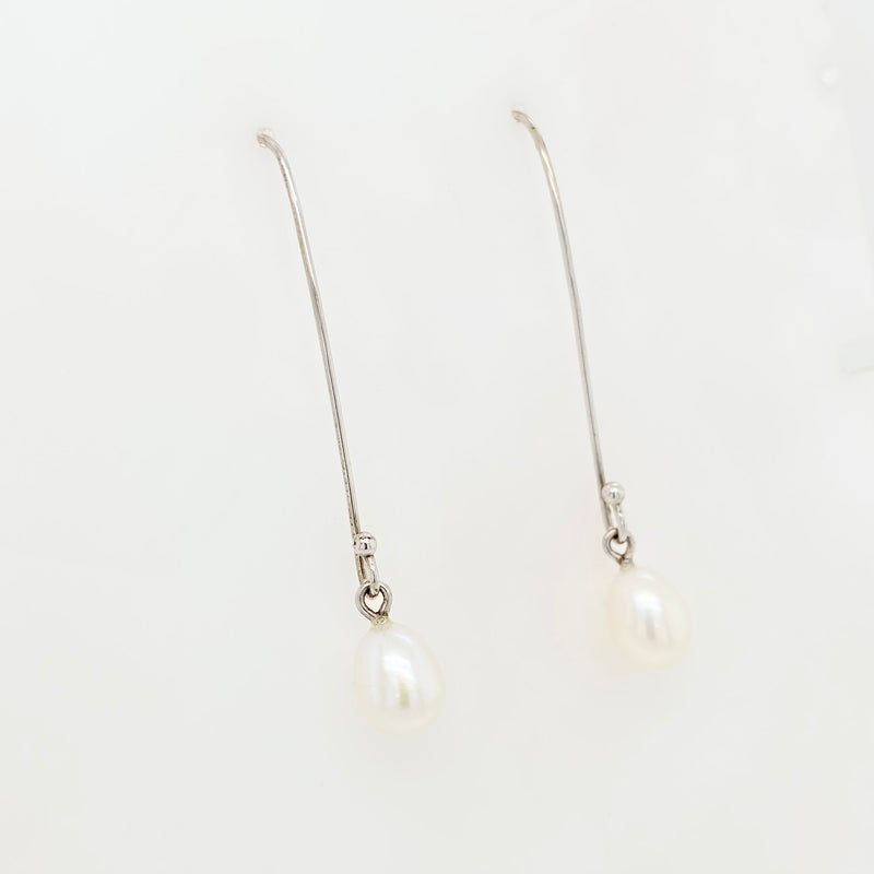 Pearl Long Hook Earrings