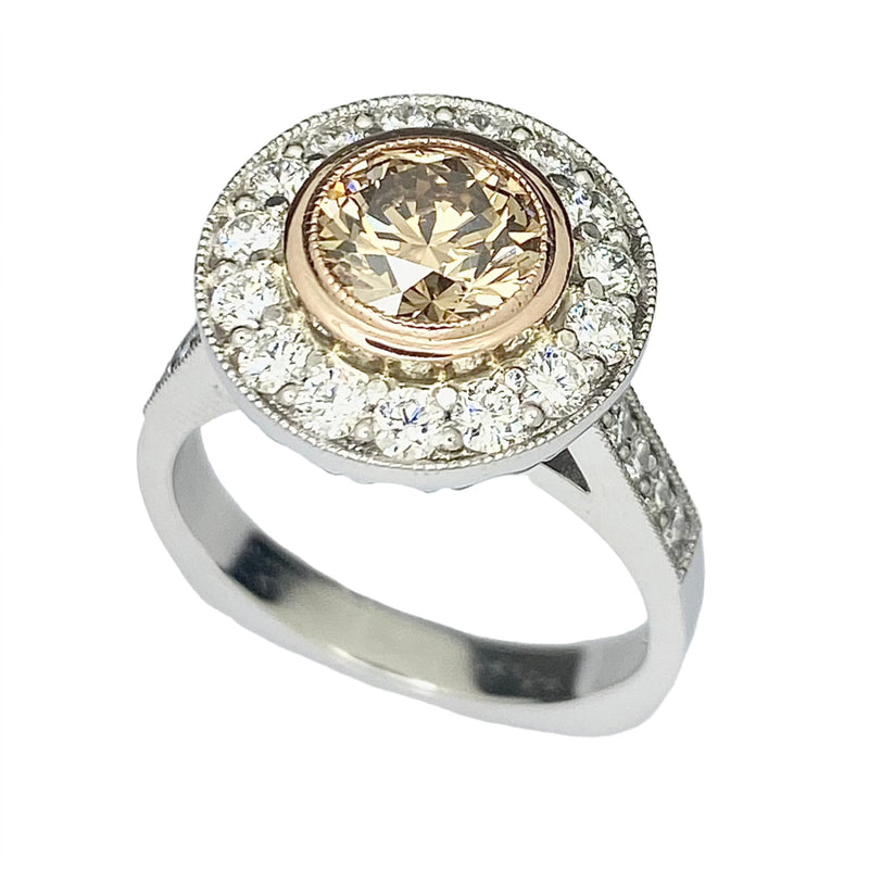 Custom Made | Diamond Halo Engagement Ring
