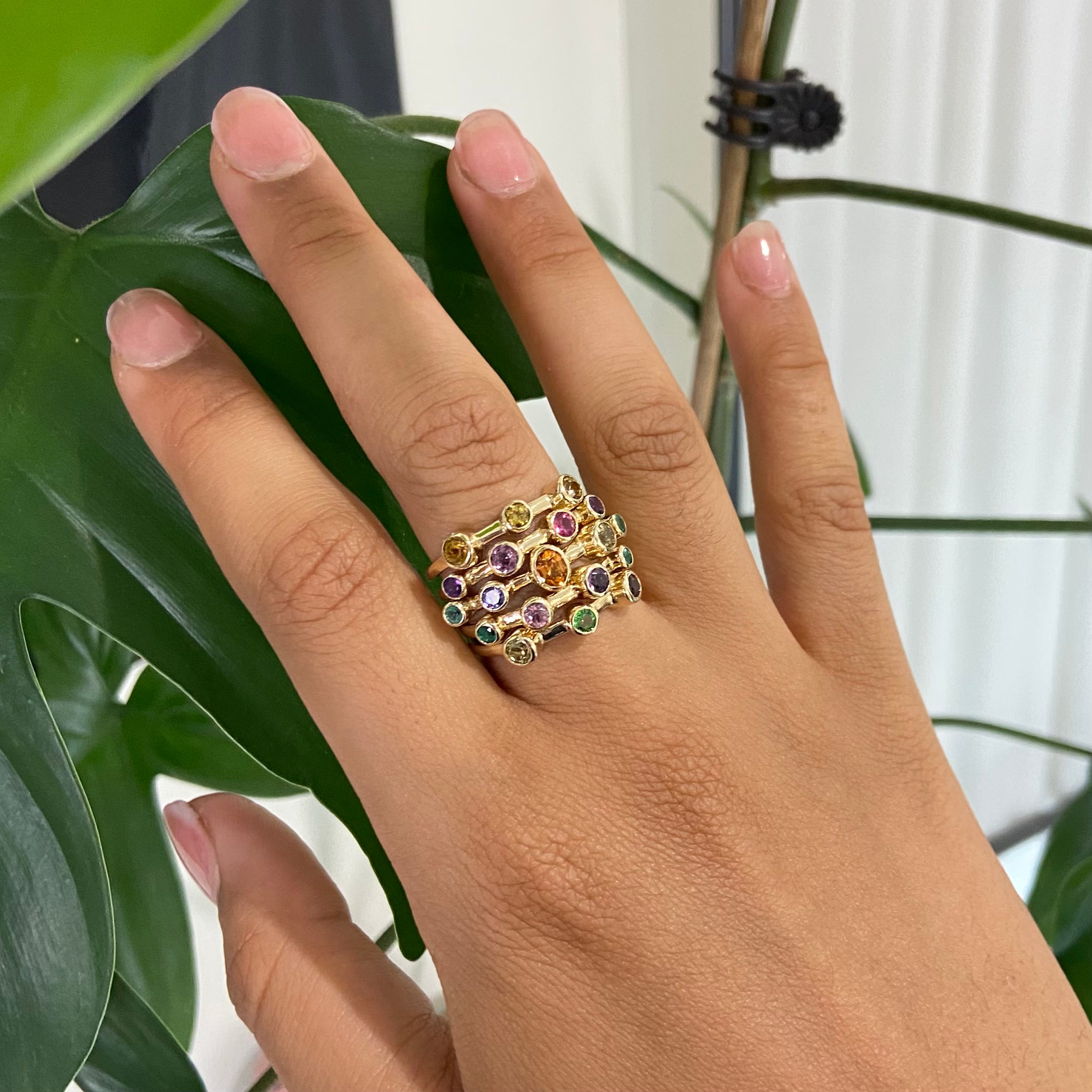 Multi gem ring discount