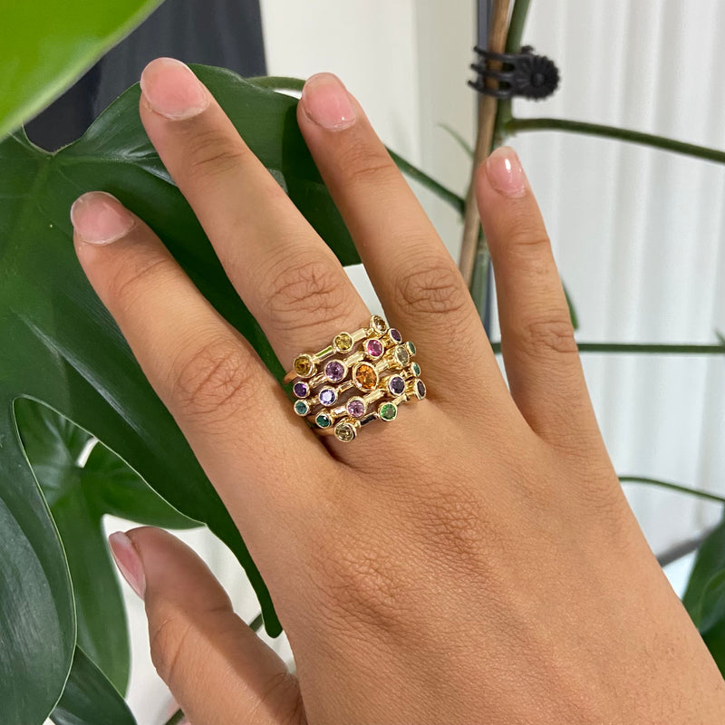 Multi- Gemstone Ring Stackables