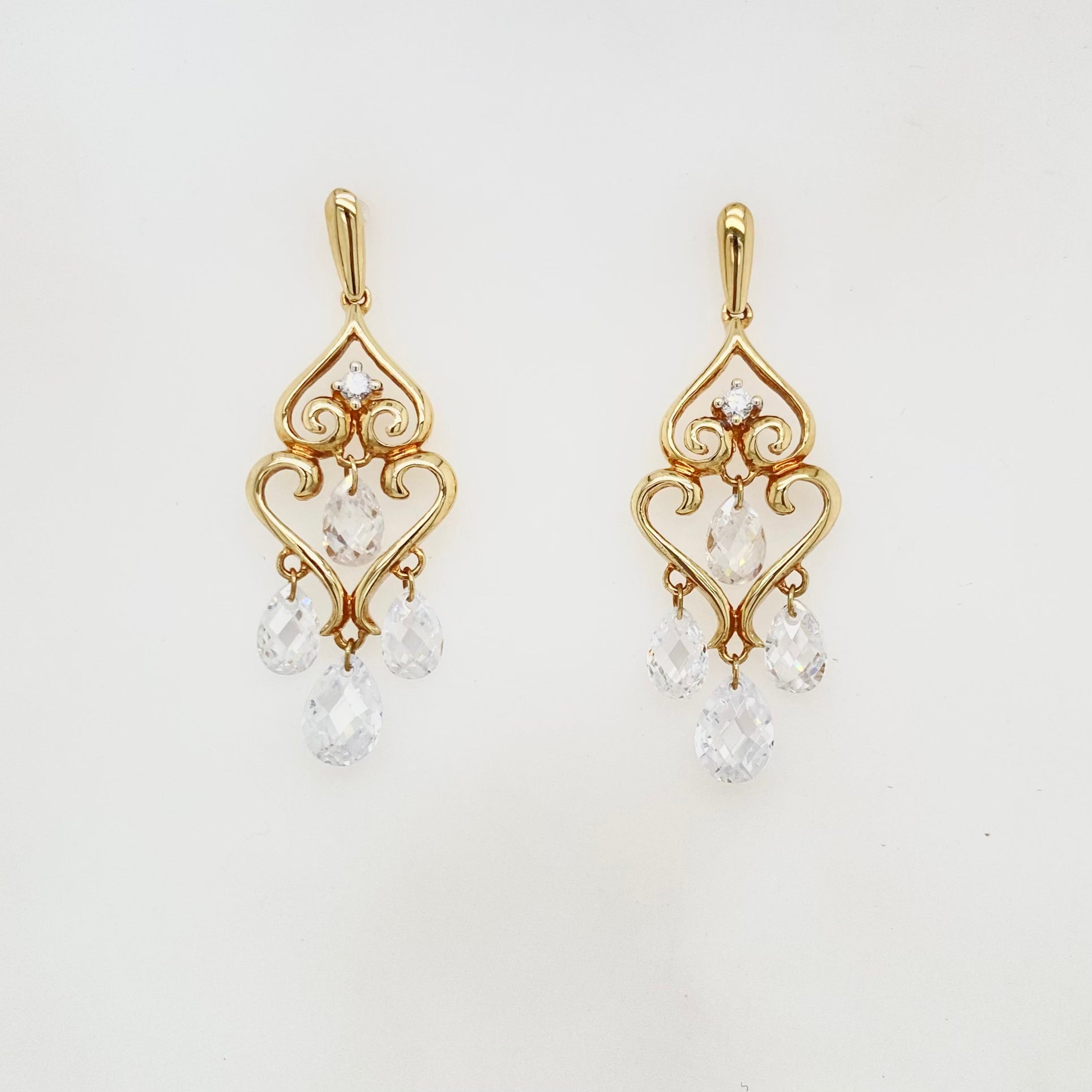 'HEART' Crystal Diamond Stud Earrings