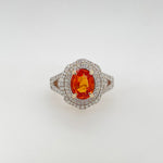 Sapphire Diamond Cluster Ring