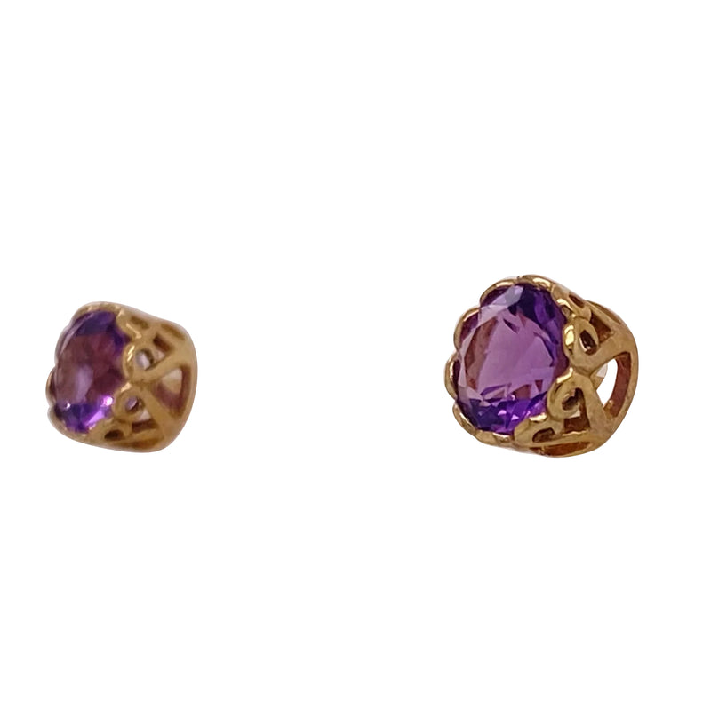 Amethyst Stud Earrings