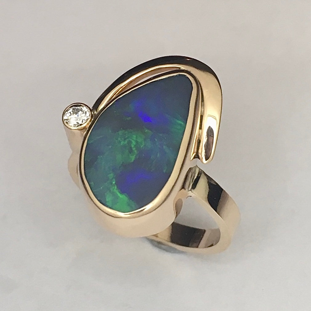 Custom Make | Opal Diamond Ring