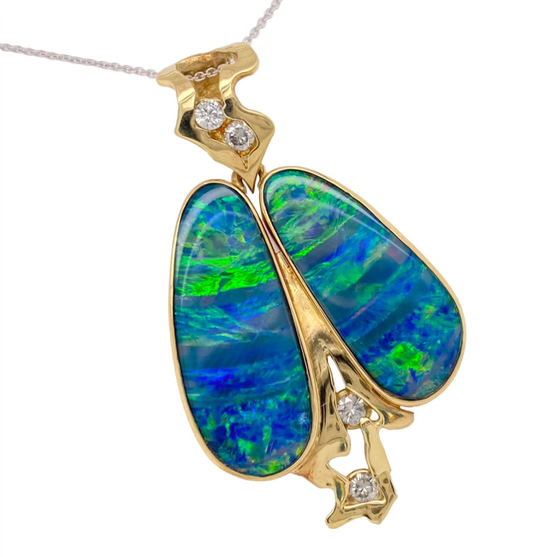Custom Make | Opal Diamond Pendant