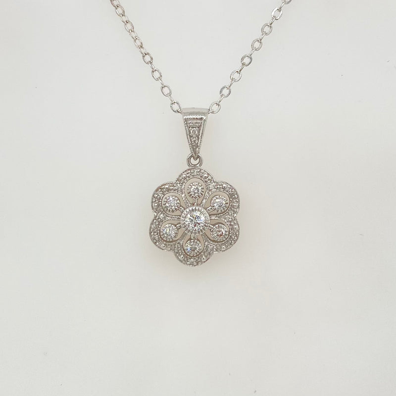 'Floral' Diamond Pendant