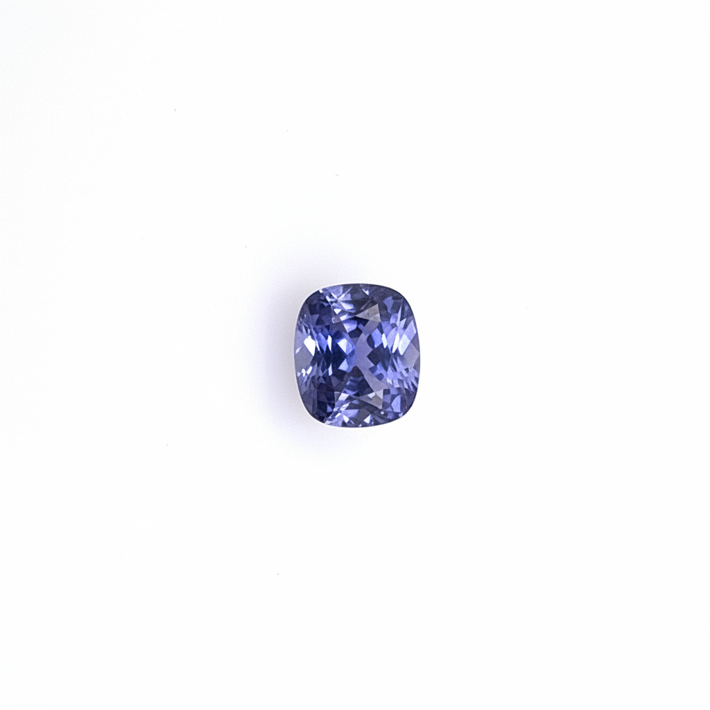 2.04CT Cushion cut Unheated Ceylon Purplish Blue Sapphire