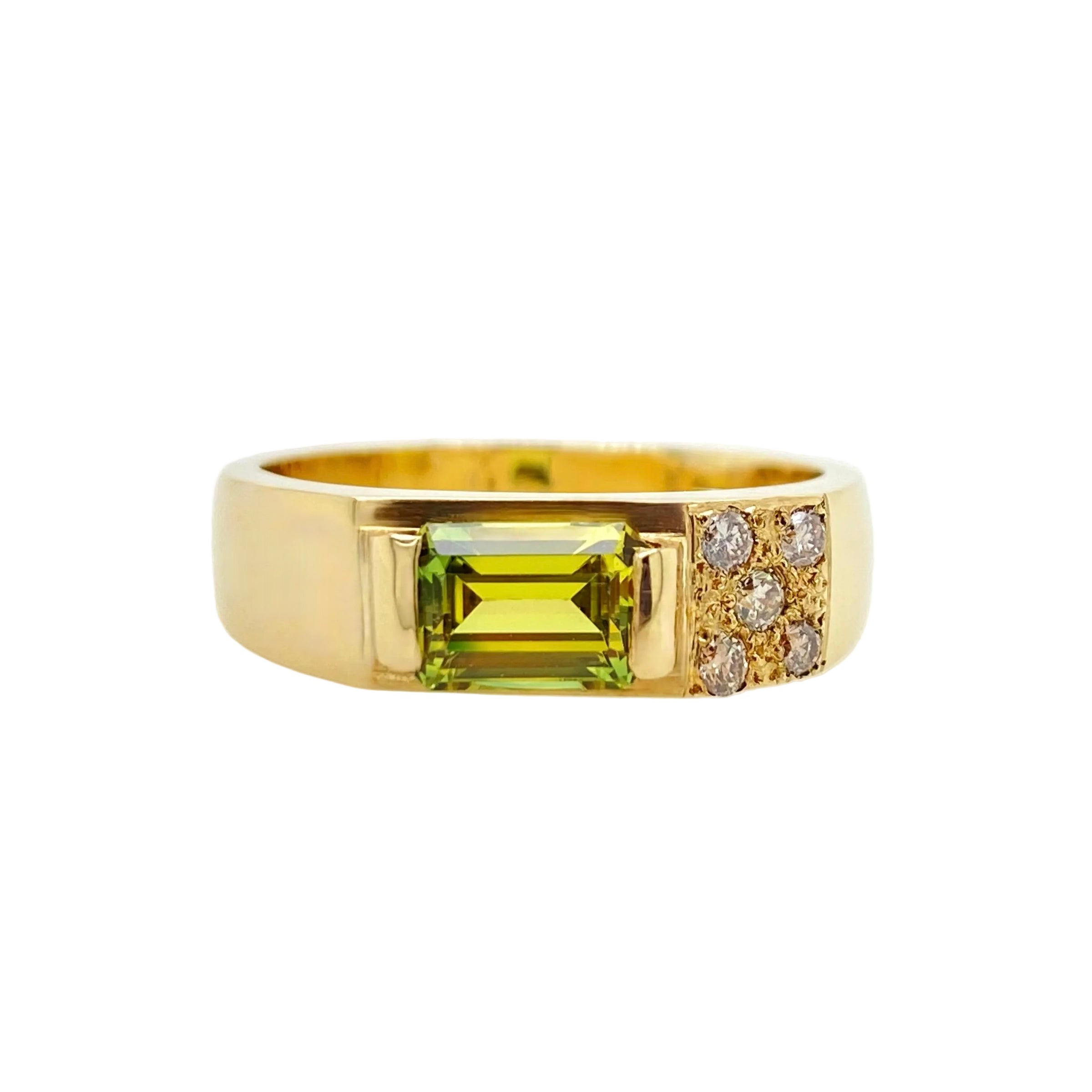 Australian Parti- Sapphire and Diamond Ring in 9K Yellow Gold