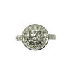 Diamond Halo Engagement Ring in 18K White Gold