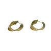 Triple Wire Twisted Hoop Earrings in 9K Yellow Gold