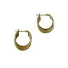 Triple Wire Twisted Hoop Earrings in 9K Yellow Gold