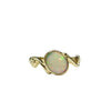Australian Coober Pedy Opal Spiral Designed Ring in 9K Yellow Gold