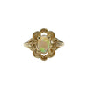 Crystal Opal Vintage- Style Ring in 9K Yellow Gold