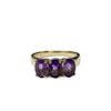 Amethyst Trilogy Ring in 9K Yellow Gold