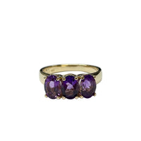 Amethyst Trilogy Ring in 9K Yellow Gold