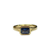 Blue Spinel Solitaire Ring in 9K Yellow Gold