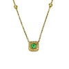 Emerald and Diamond Necklace in 18K Yellow Gold