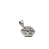 Diamond Floral- Style Pendant in 9K White Gold