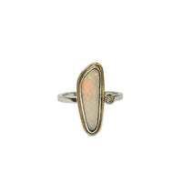 Australian Opal and Diamond Ring in Platinum and Yellow Gold