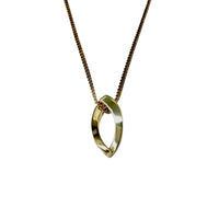 Organic Flowing Drop Pendant in 9K Yellow Gold