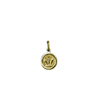 Small Medal Charm in 9K Yellow Gold
