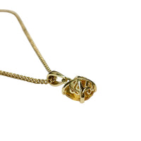 Citrine and Diamond Pendant in 9K Yellow Gold