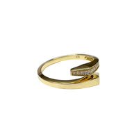 Diamonds On One Side Geometric Wrap Ring in 18K Yellow Gold