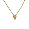 Dainty Diamond Cross Necklace in 18K Yellow Gold