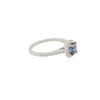 Blue Spinel and Diamond Classic Cluster Ring in 18K White Gold