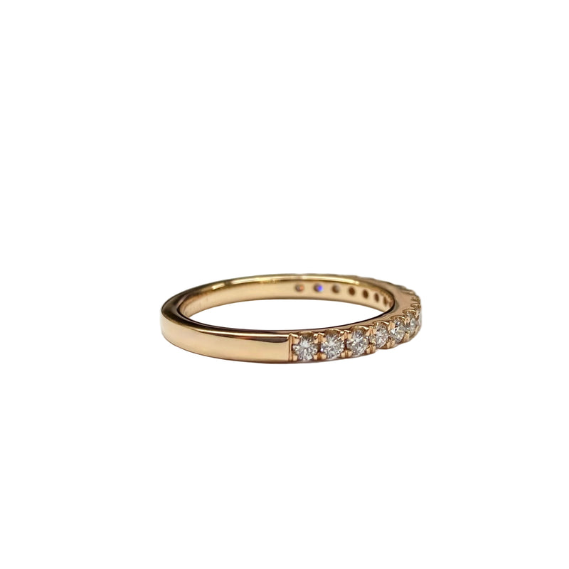 Diamond Dainty Wedding Band in 18K Rose Gold