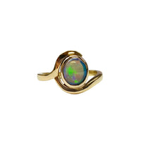 Crystal Opal Ring in 14K Yellow Gold