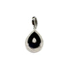 Onyx and Diamond Enhancer Pendant in 9K White Gold