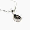 Onyx and Diamond Enhancer Pendant in 9K White Gold