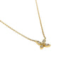 Flower- Style Diamond Necklace in 18K Yellow Gold