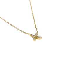 Flower- Style Diamond Necklace in 18K Yellow Gold