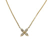 Flower- Style Diamond Necklace in 18K Yellow Gold