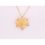 Gold Plated Silver Leaf Pendent
